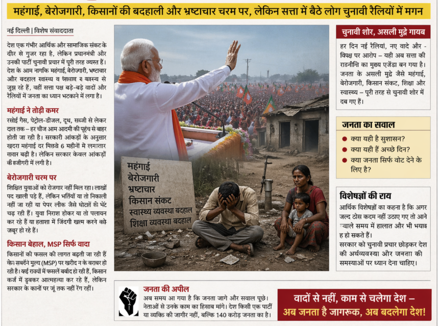 पीएम पार्टी प्रचार में व्यस्त, देश बुरे हालात में