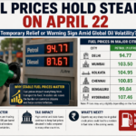 Fuel Prices Hold Steady on April 22