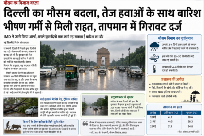 दिल्ली मौसम अपडेट