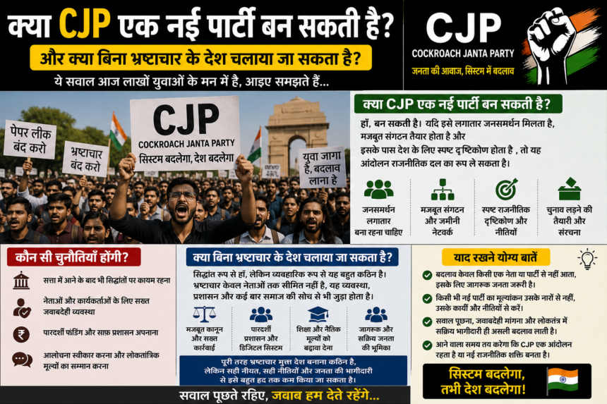 क्या CJP एक नई पार्टी बन सकती है?