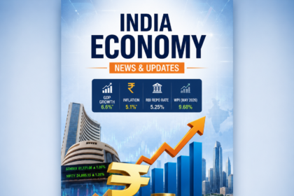 Professional Indian economy news thumbnail